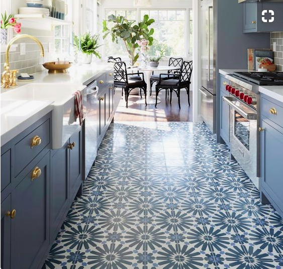 When you're looking for one elements of drama - floor tile can be just the ticket. Courtesy of Floor Coverings International